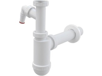 Alcadrain –  Alcadrain Umyvadlový sifon A43P bez výpusti G 5/4", odpad 40 mm, s přípojkou,  A43P