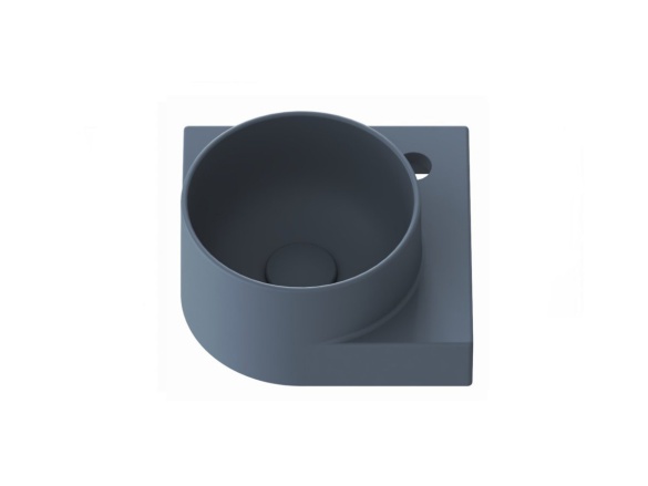 Ravak Umývadlo Yard 28 C, s otvorom pre batériu, bez prepadu, Deepsea Blue