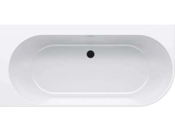 Ravak Vaňa Freedom Corner 170x80 L, voľne stojaca, biela, krytka odtoku biela/čierna/chróm