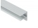 Ukončovacia lišta Covestro ALU-U elox s okapničkou 6 mm