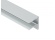 Ukončovacia lišta Covestro ALU-U elox s okapničkou 6 mm