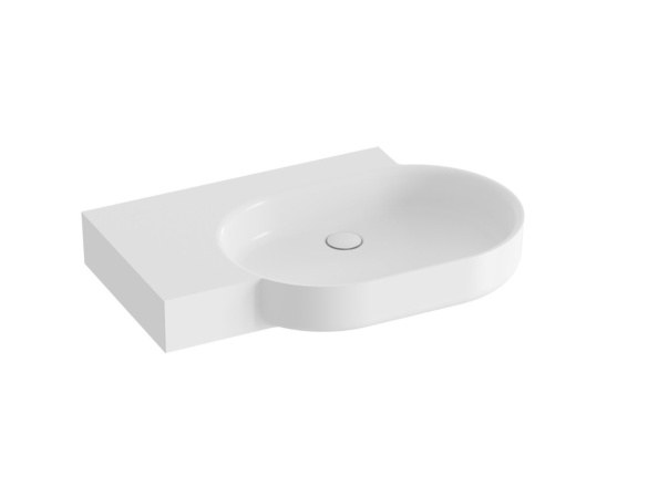 Ravak Umyvadlo ARC 83/65 L, bez otvoru pro baterii, bez přepadu