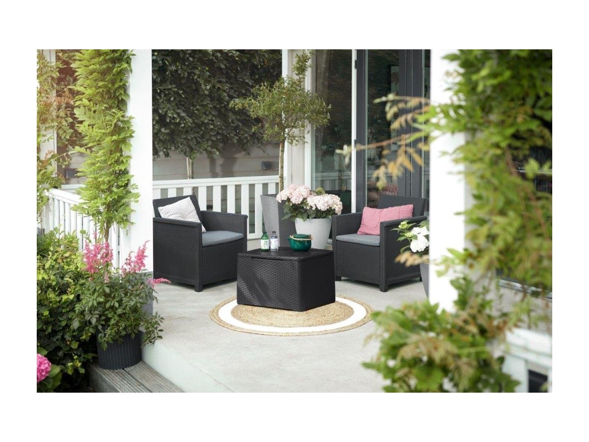 Keter Zahradní křeslo  Elodie grafitové 2 ks