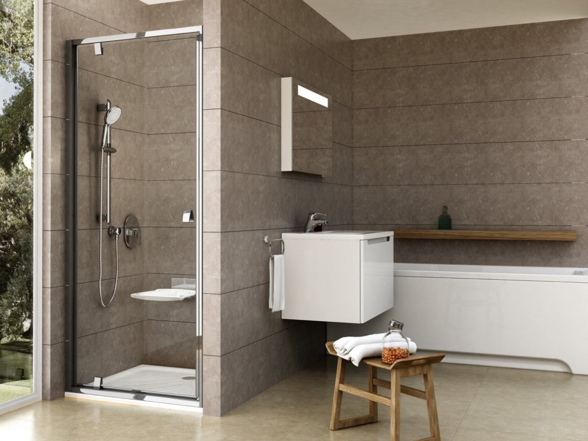 Ravak PDOP1 90, lesk+transparent