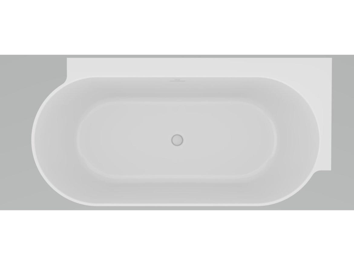 Ravak Vana Freedom Corner II Tec 175x86 L, volně stojící, Grey Green/bílá, krytka odtoku bílá/černá/chrom