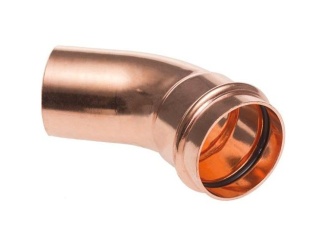 Szaniterberendezések –  Conex Bänninger Lisovací oblouk 45° i/a CU Press 5040 d 15