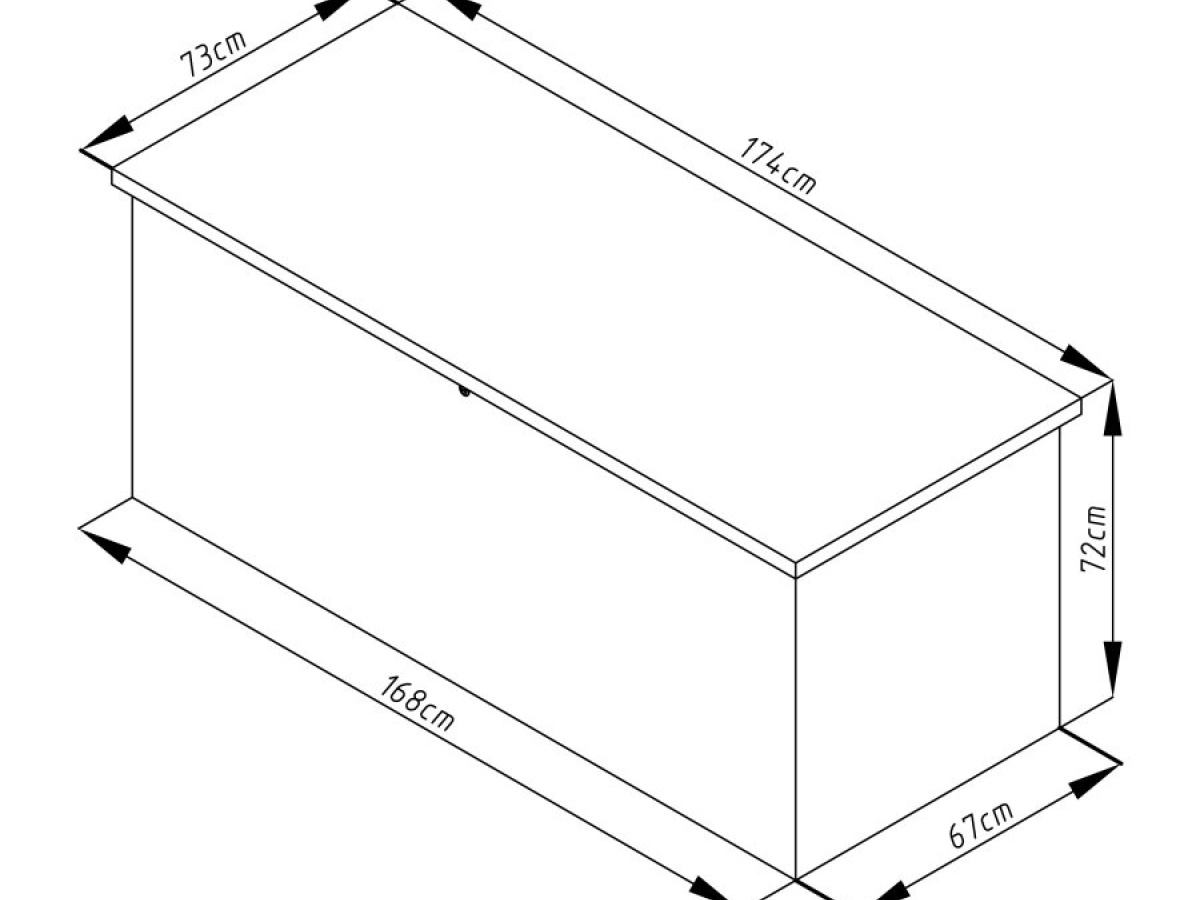 G21 Zahradní box  Denver 770 L, šedý plechový