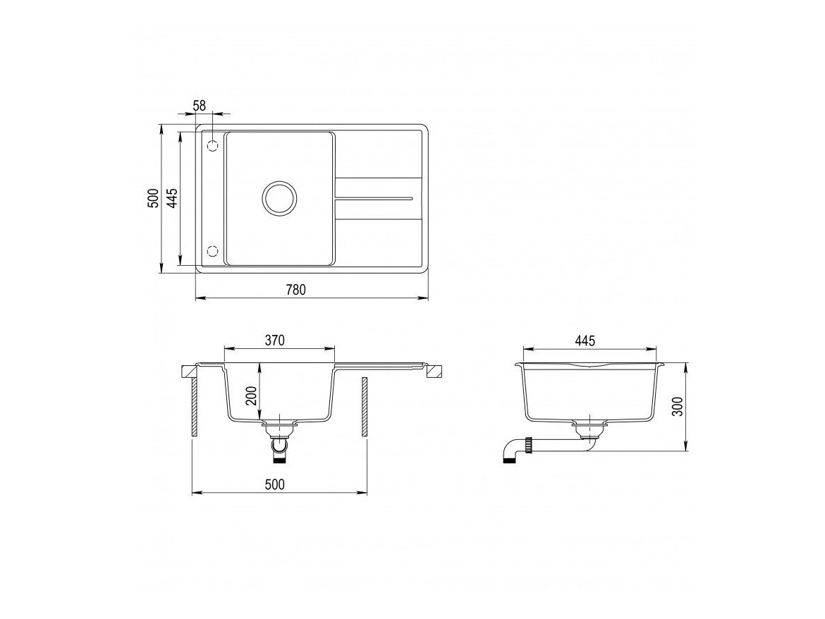 Kuchyňské dřezy Helika Bella 780.0E