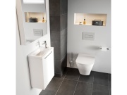 Ravak TD 410.20BL Držiak s nádobkou a WC kefou, čierna