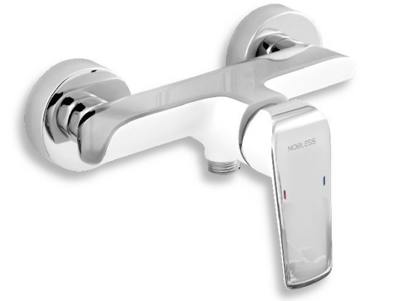 Novaservis Sprchová baterie Nobless Tina 150 mm, bílá/chrom, nástěnná, bez příslušenství,  38061/1,1