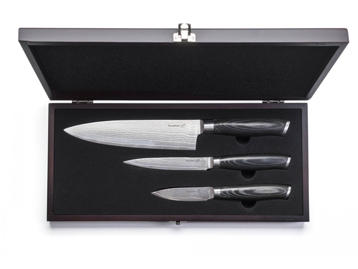 G21 Sada nožů  Gourmet Damascus small box 3 ks