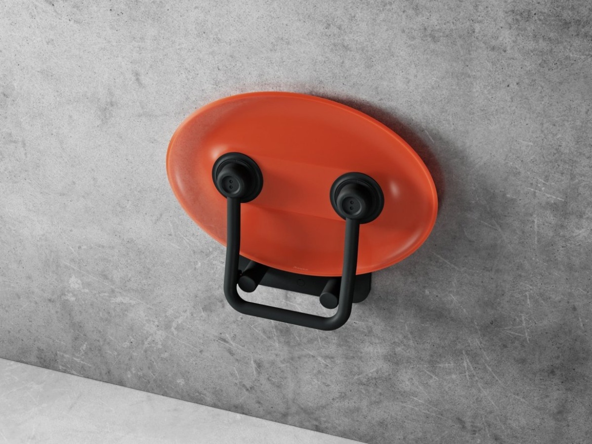 Ravak Sedátko Ovo P II, orange/nerez