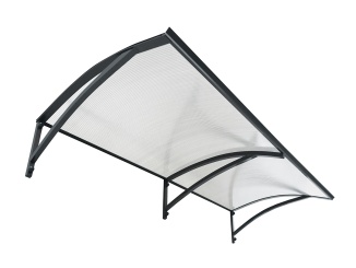 Vchodové striešky Scobax – Arco Pro Max opál hnědá / opál, 160 x 90 cm