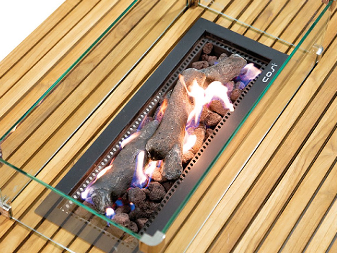 Stôl s plynovým ohniskom COSI Cosibridge 140 Wood