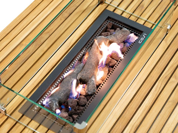 Stůl s plynovým ohništěm COSI Cosibridge 140 Wood