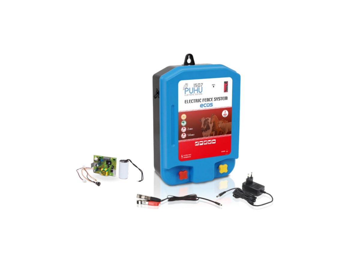 Scobax PUHU Zdroj duo pro elektrický ohradník 2J s adaptérem 12V/2A