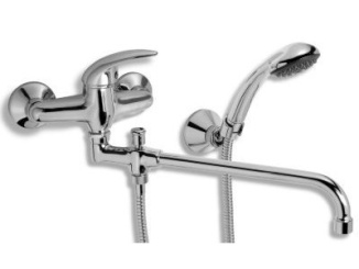 Csaptelepek –  Novaservis Umyvadlová paneláková baterie Metalia 55 150 mm, chrom, nástěnná, s příslušenstvím,  55036,0