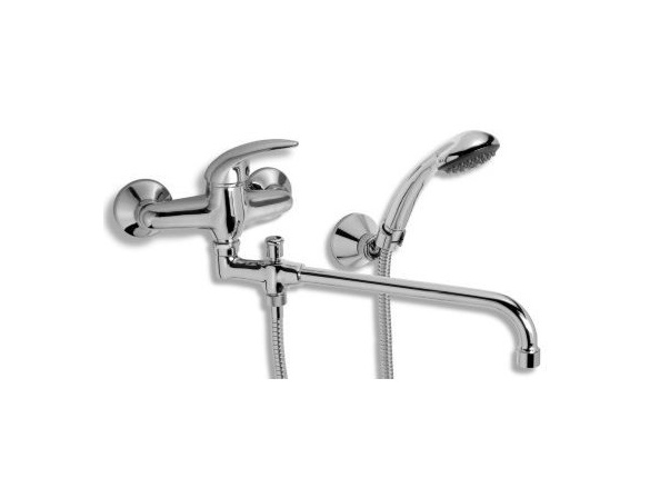 Novaservis Umyvadlová paneláková baterie Metalia 55 150 mm, chrom, nástěnná, s příslušenstvím,  55036,0