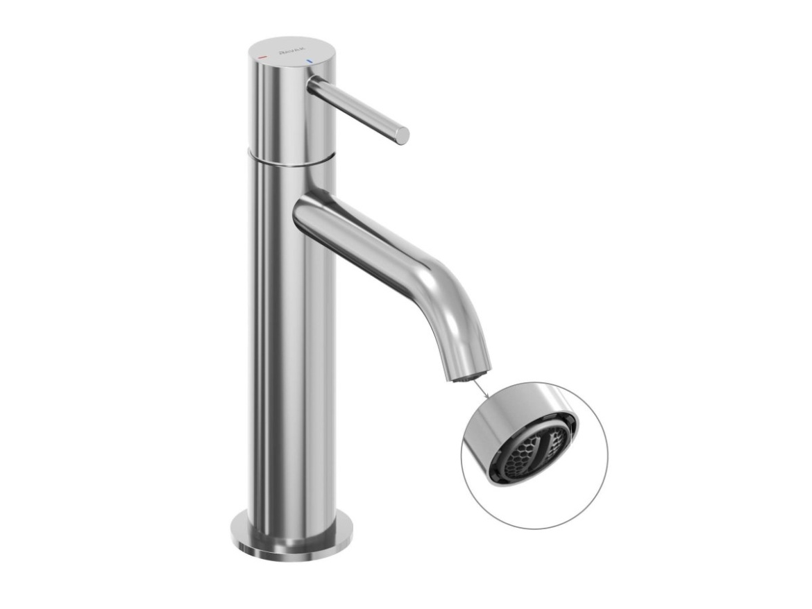 Ravak ES 012.21GB Umývadlová batéria BeCool 190 mm bez odtokovej armatúry, Graphite Brushed