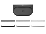 Ravak Umyvadlo Yard 80, s otvorem pro baterii, bez přepadu, Smoke Grey