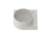 Ravak Umývadlo Yard 28 C, s otvorom pre batériu, bez prepadu, biela matná