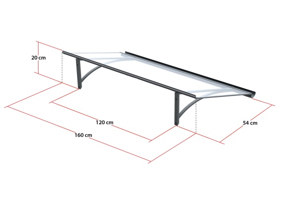 Bejárati előtető Lanit Plast Rumba