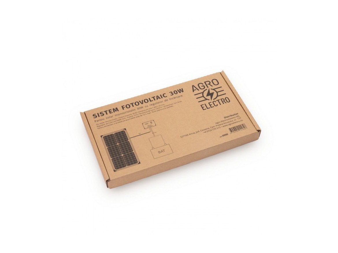 Scobax Solární systém AgroElectro - 30 W panel s regulátorem