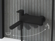 Ravak CR II 022.00CRS.+S Vanová nástěnná baterie se sprchovým setem, chrom