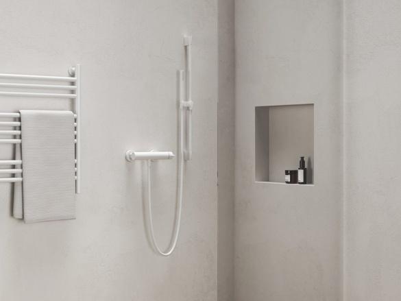 Ravak 974.60GLB Sprchová tyč s držákem, Gold Brushed