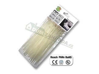 Výbava do skleníka –  Bradas Stahovací pásky plastové 3,6x250mm  UV NEUTRAL - 100ks