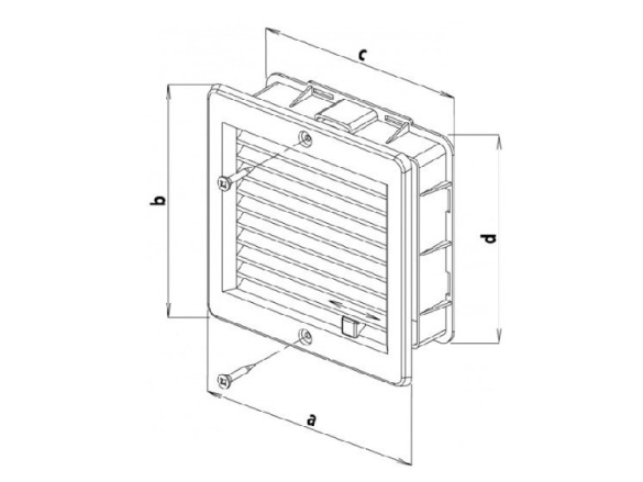 Haco Větrací mřížka 150 x 150 mm, s rámečkem, uzavíratelná, bílá,  0213