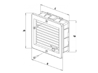 Száraz konstrukció –  Haco Větrací mřížka 150 x 150 mm, s rámečkem, uzavíratelná, bílá,  0213