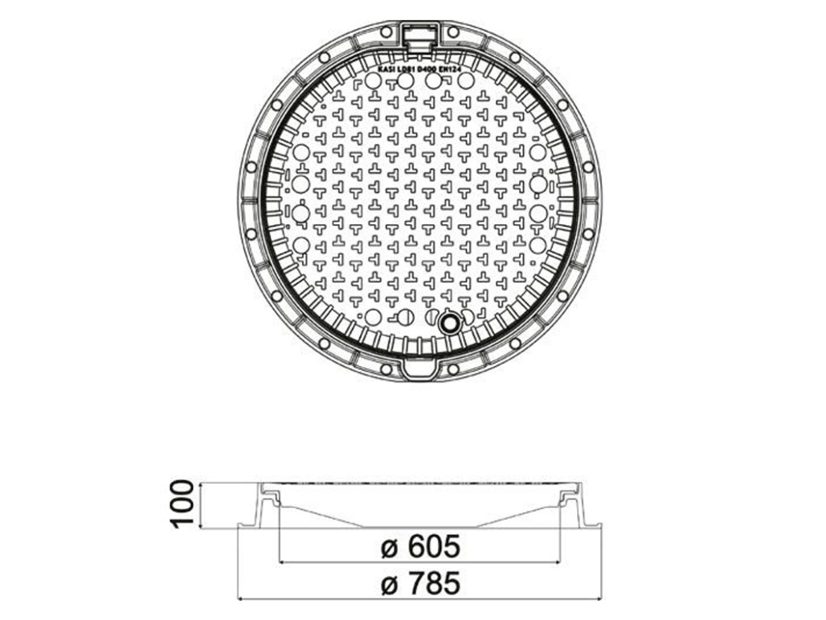 Öntöttvas burkolat szellőzővel Kasi KDL82B
