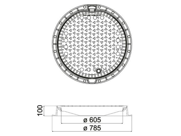 Öntöttvas burkolat szellőzővel Kasi KDL82B