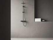 Ravak SG 091.10WHM Sprchový sloup s termostatickou baterií, posuvný, se sprchovým setem, bílá matná