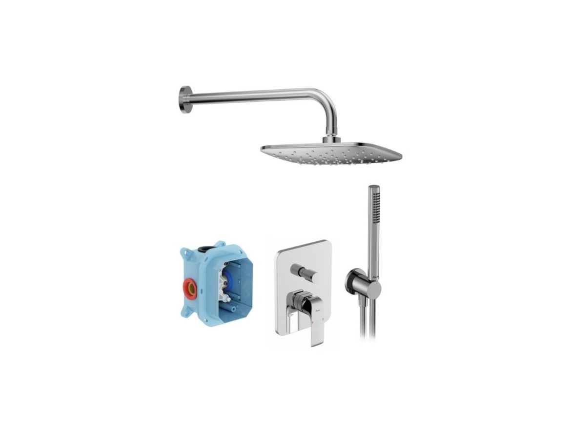 Ravak FL 090.21BLM Sprchový podomietkový set, čierna matná