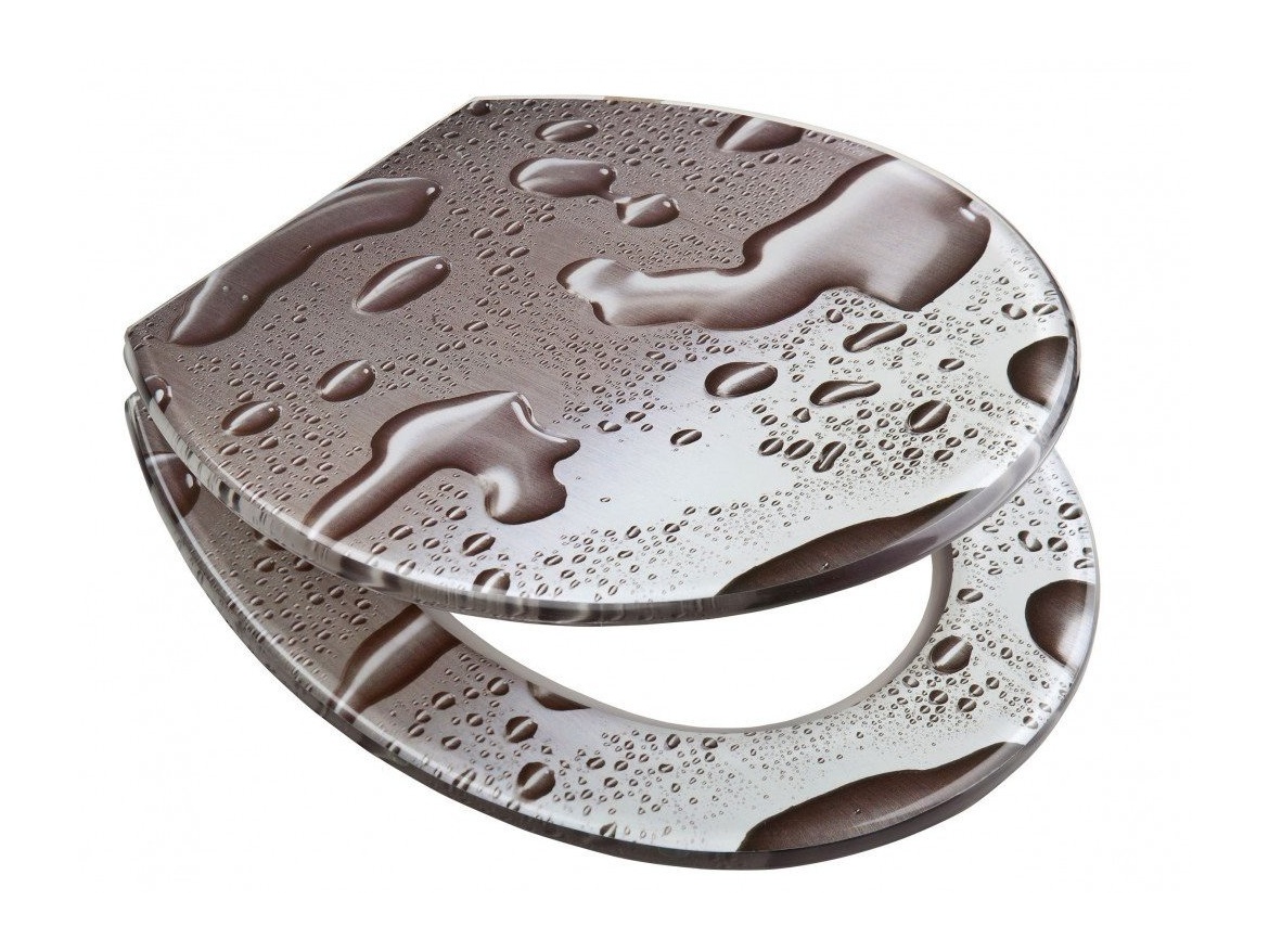 WC sedátka, záchodová prkna Schütte GREY STEEL | MDF, bez Soft Close