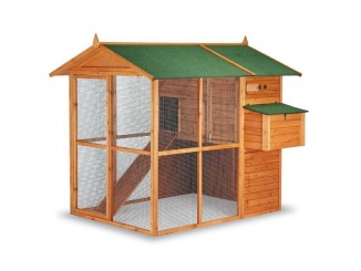 Drůběž –  Scobax Dřevěný kurník BRUSEL MAXI, 1930x1770x1730 mm