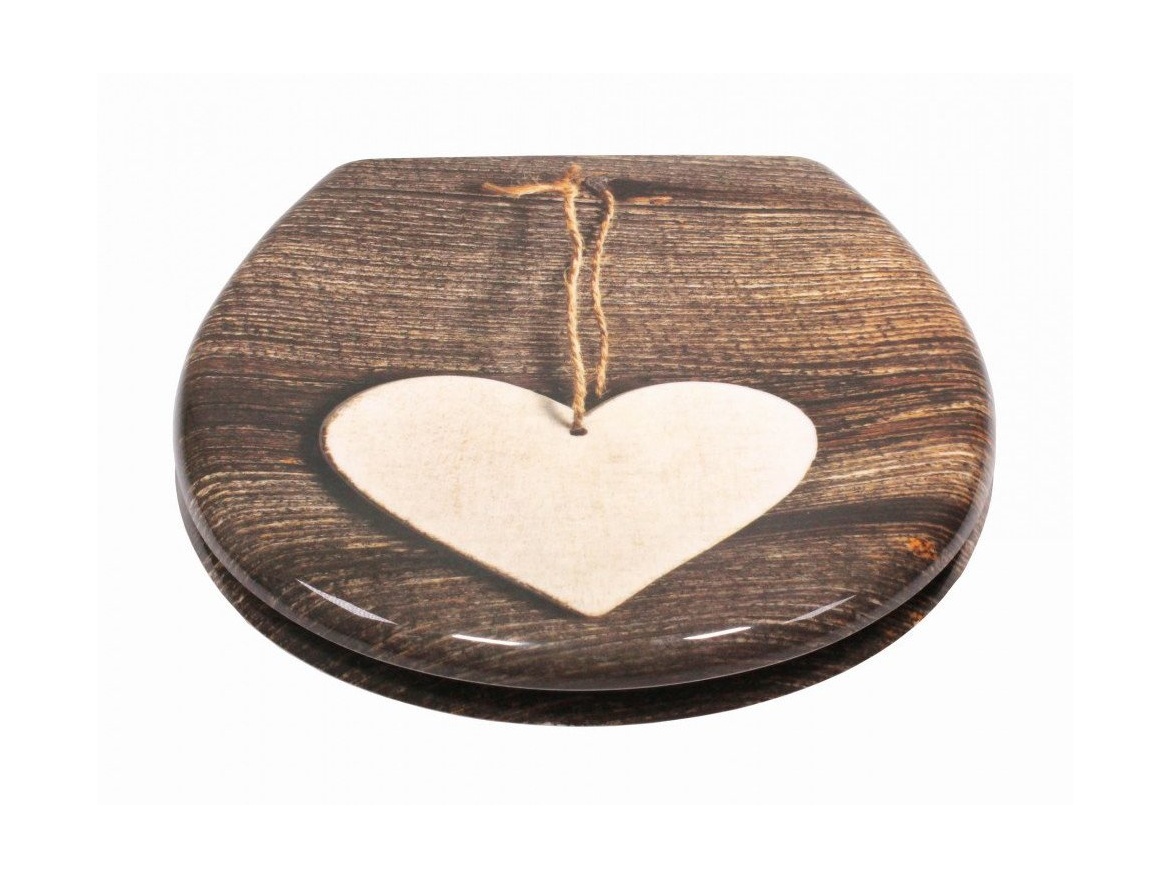 WC sedátka, záchodová prkna Schütte WOOD HEART | Duroplast, Soft Close