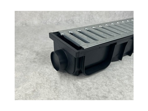 Covernit Plastový odtokový žlab A15 s pozinkovanou mříží (set 3 ks)