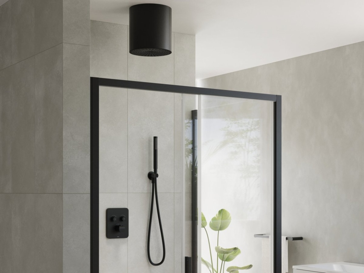 Ravak 989.30SSB Stropná sprcha valec, 245 mm, nerez kefovaný