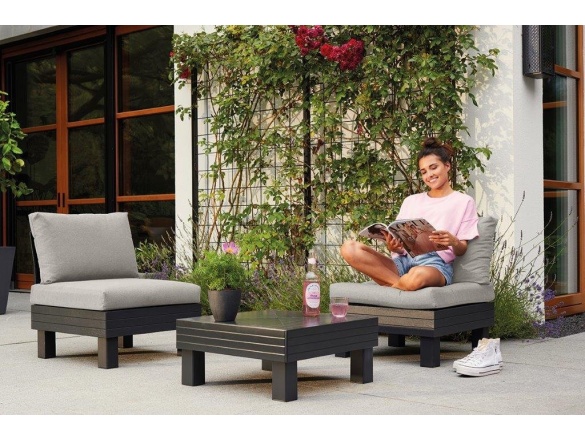 Keter Zahradní nábytek  Elements balkónový modulární set grafitový