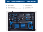 Alumínium szerszámosláda, 141 alkatrész Scheppach TB 200