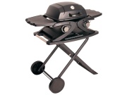 Přenosný plynový gril 4,2 kW se dvěma hořáky a pojízdným skládacím stolkem Riwall PRO RGG 20 Compact SET