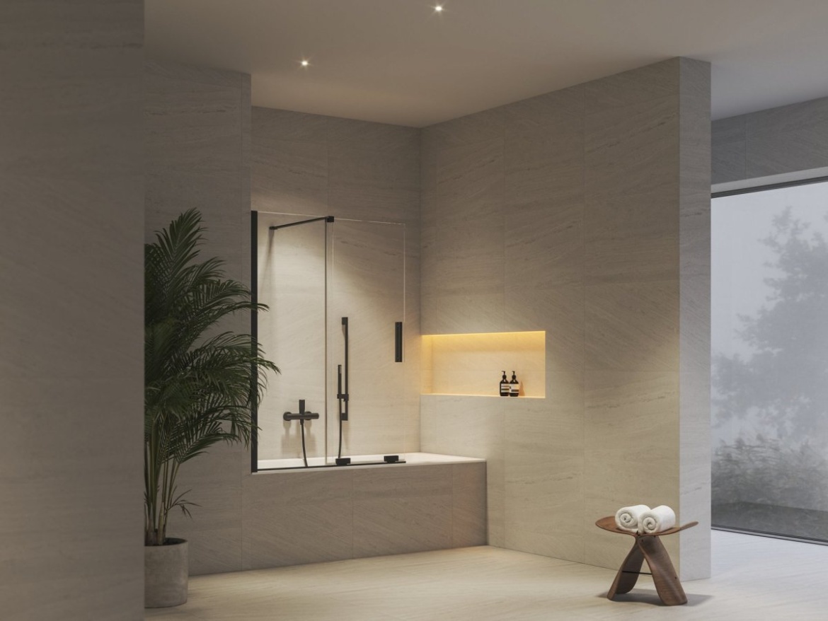 Ravak ROVS2 110, černá+transparent