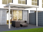 Hliníková pergola - číry/biela konštrukcia Gutta Terrassendach Premium
