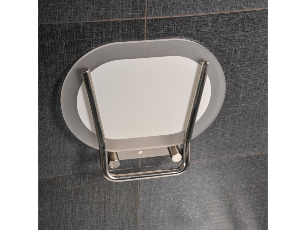 Ravak Sedadlo Chrome, clear/biela