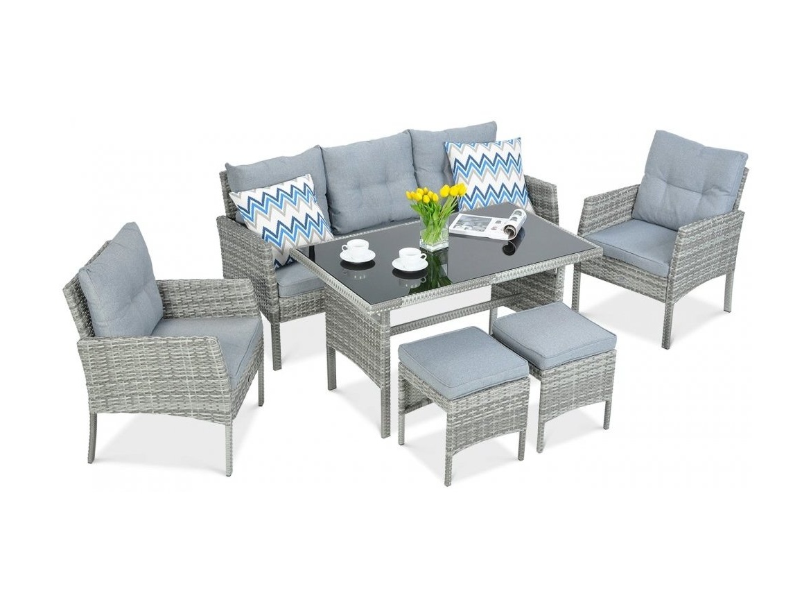 F-Garden Sedací souprava z technoratanu CORTINA Dolphine Grey