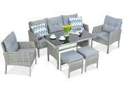 F-Garden Sedací souprava z technoratanu CORTINA Dolphine Grey