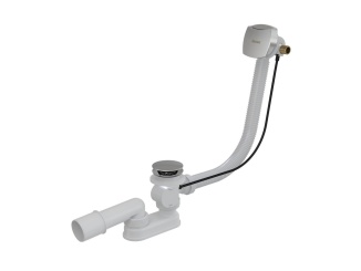 Příslušenství –  Ravak Vaňový sifón s napúšťaním cez prepad 80 ClickClack H/K, chróm